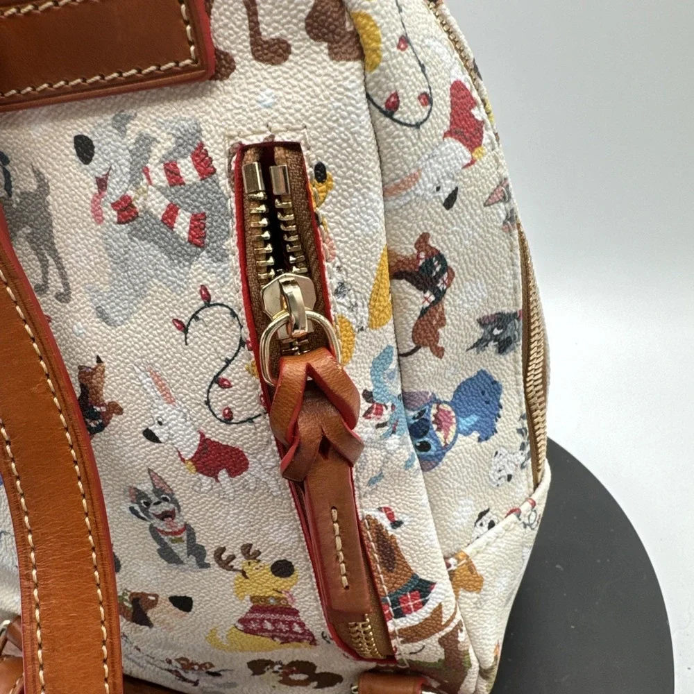 Disney Parks Christmas Santa Tails Paws Dogs Backpack Bag Dooney & Bourke NWOT